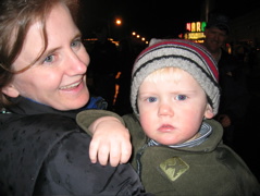 "Hey! You with the camera, give my mom some beads!"