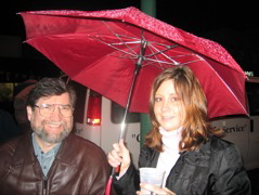 "Look...Her "red eye" Matches Her Umbrella..."