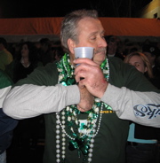 "The Two-Handed Irish Bead-Wearing Pipe & Drum Drinker"